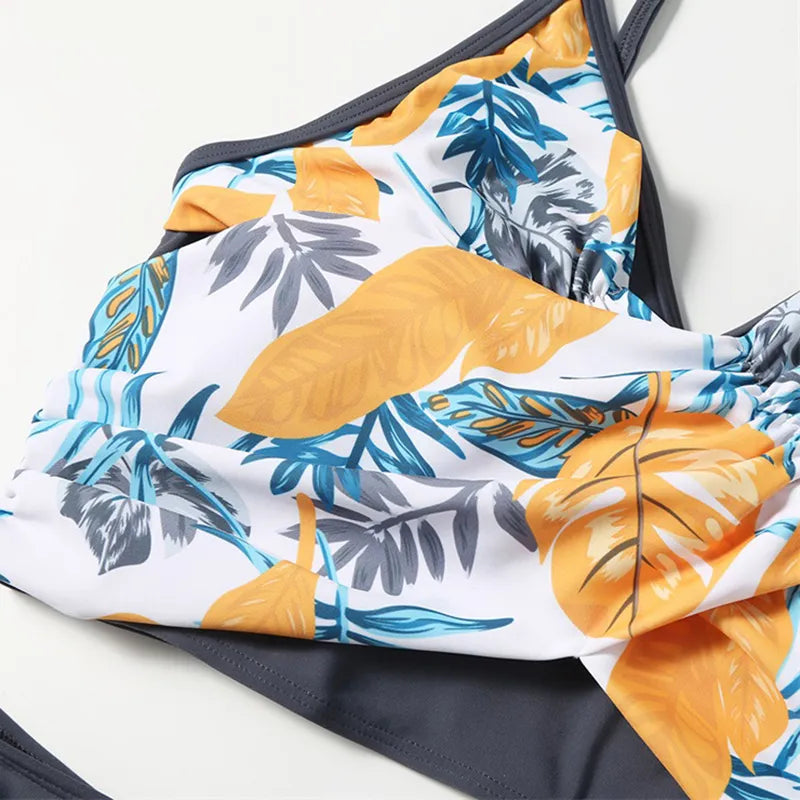 Mommy & Me Tropical Twist High-Waist Bikini Set