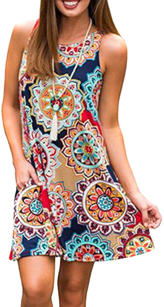 Lina Sleeveless Floral Women Mini Dress
