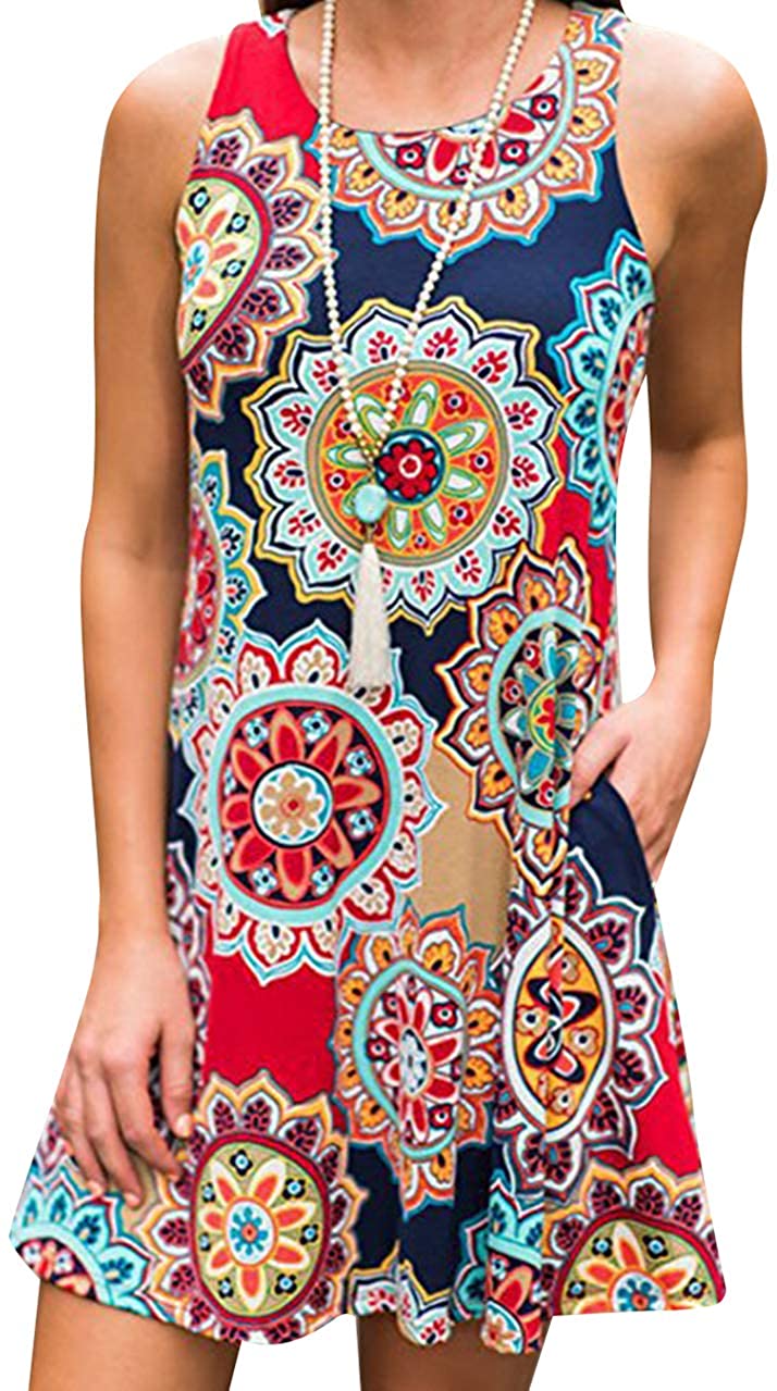Lina Sleeveless Floral Women Mini Dress
