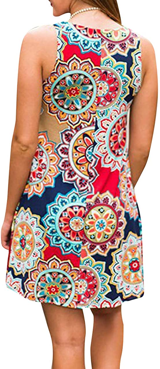 Lina Sleeveless Floral Women Mini Dress