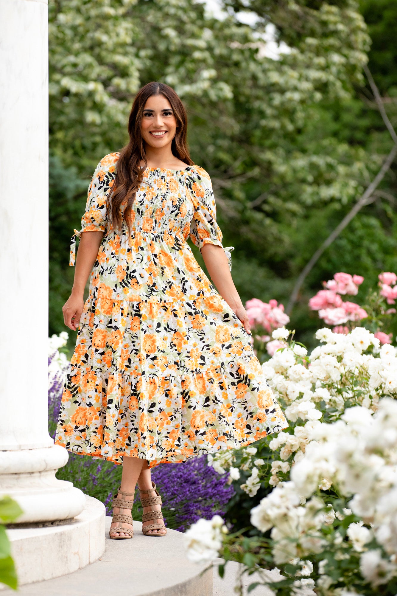 Madeline Women Floral Midi Dress