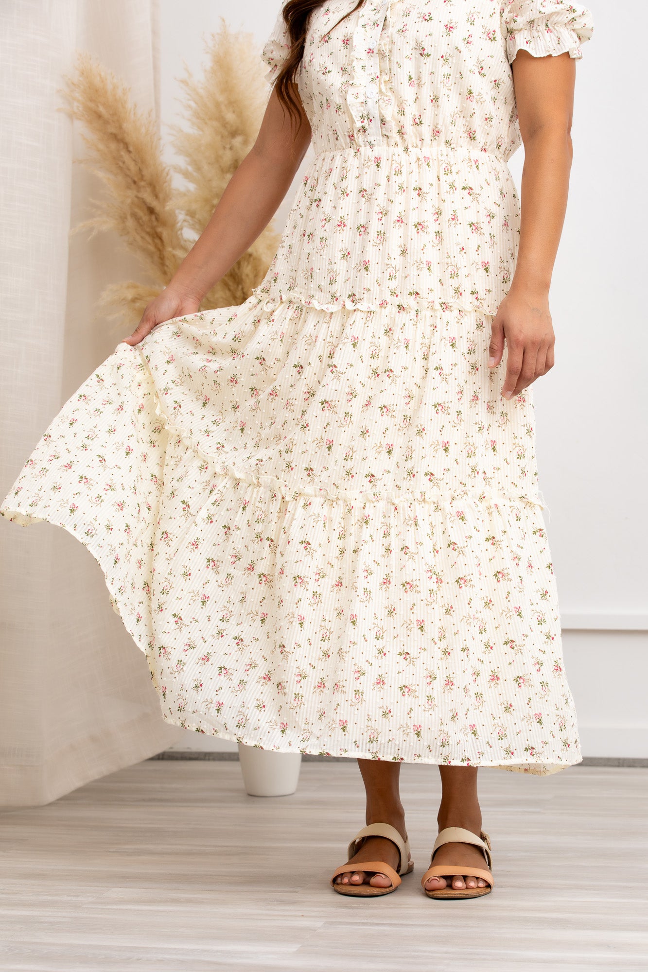 Floral Cotton Dress – Liana Tiered Maxi by Peony Alley