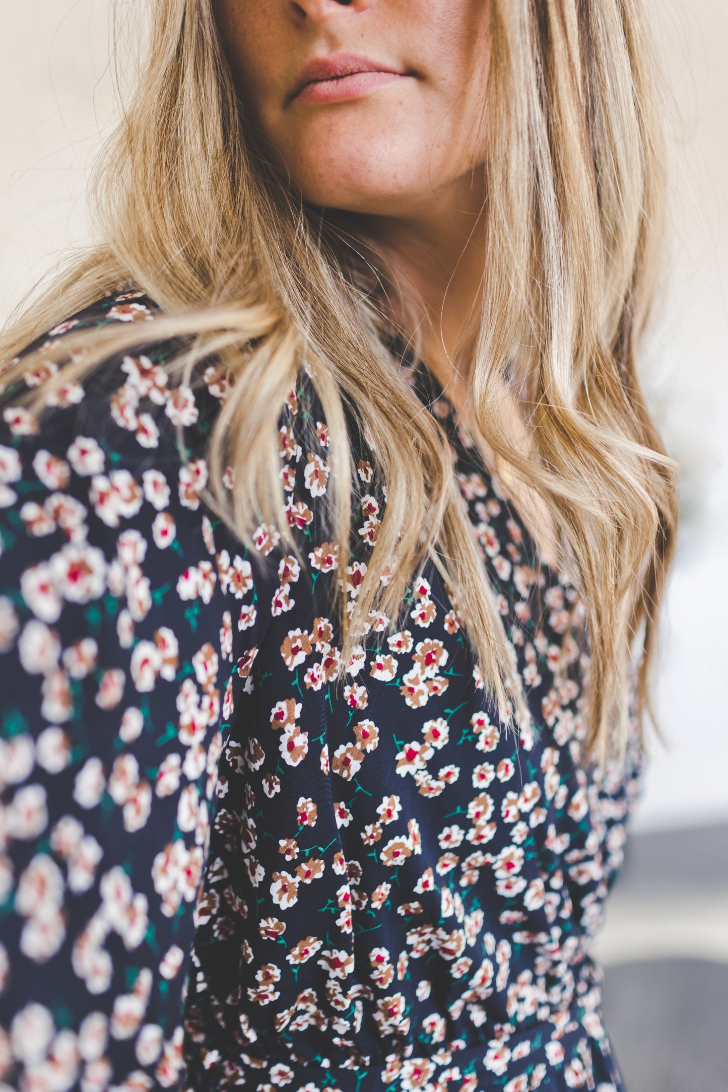 Constance Women Midi Navy Floral Dress