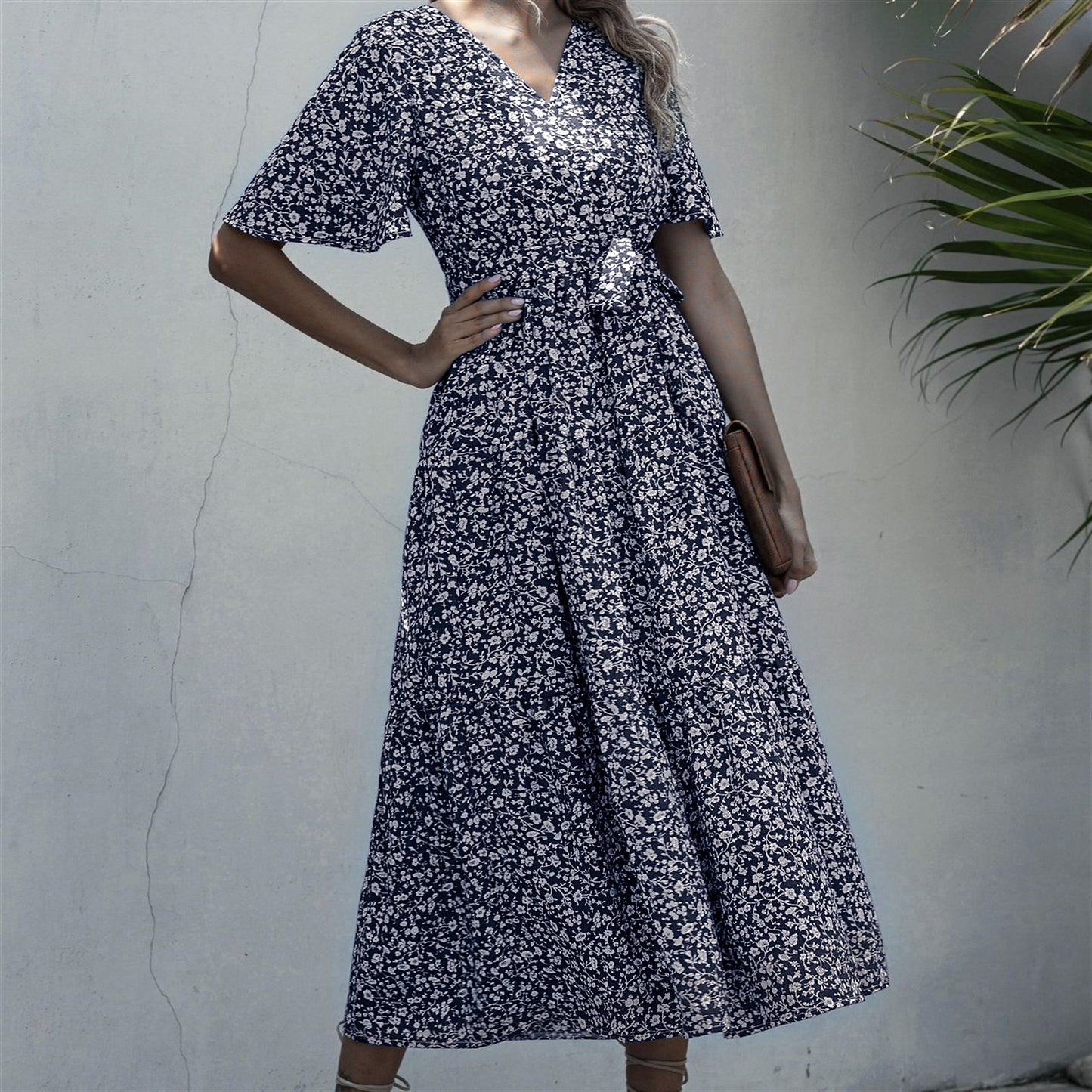 Milan Floral Belted Dress