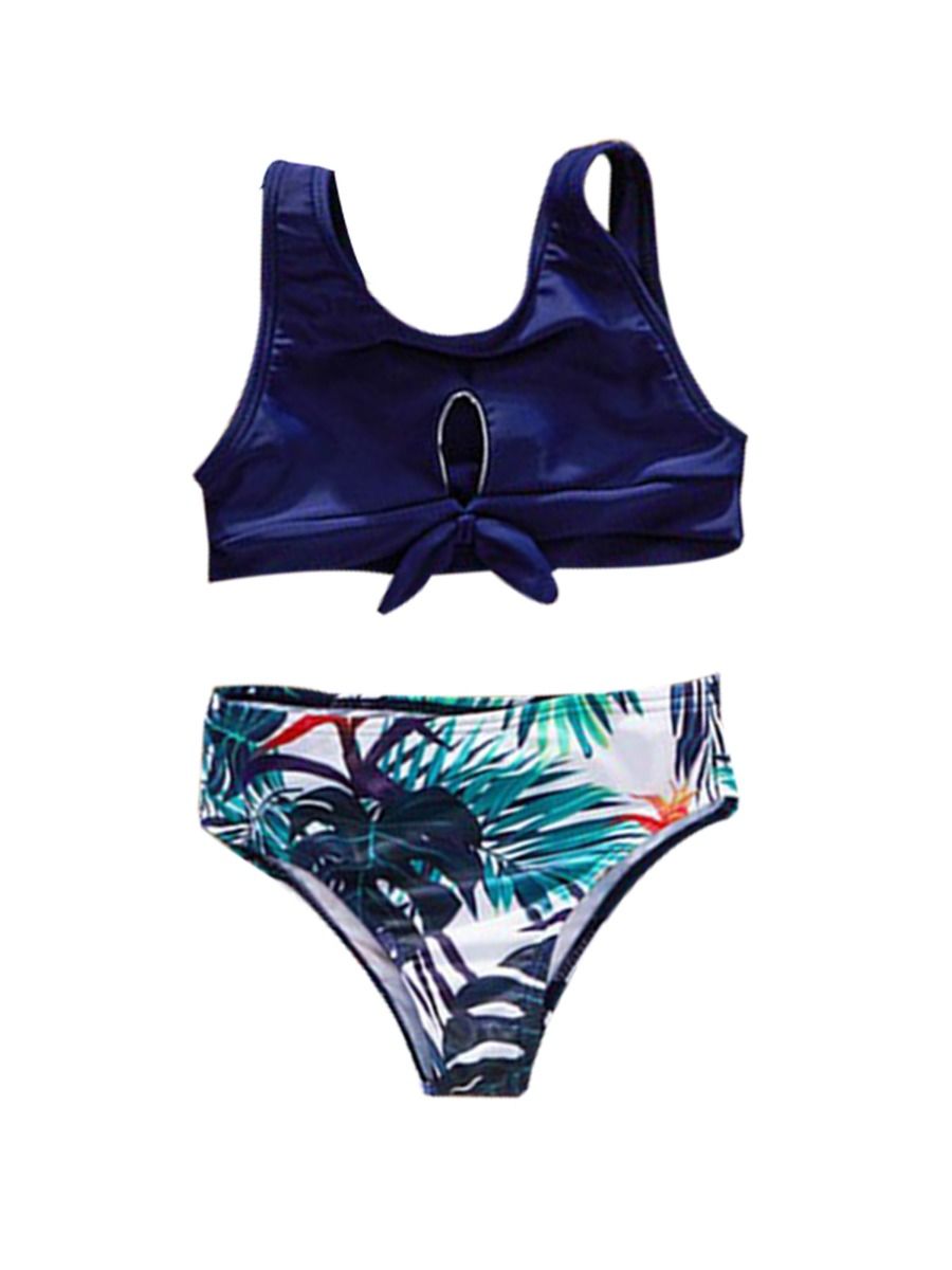 HIGH WAIST NAVY/BLUE BIKINI Mommy & Me Swimsuit