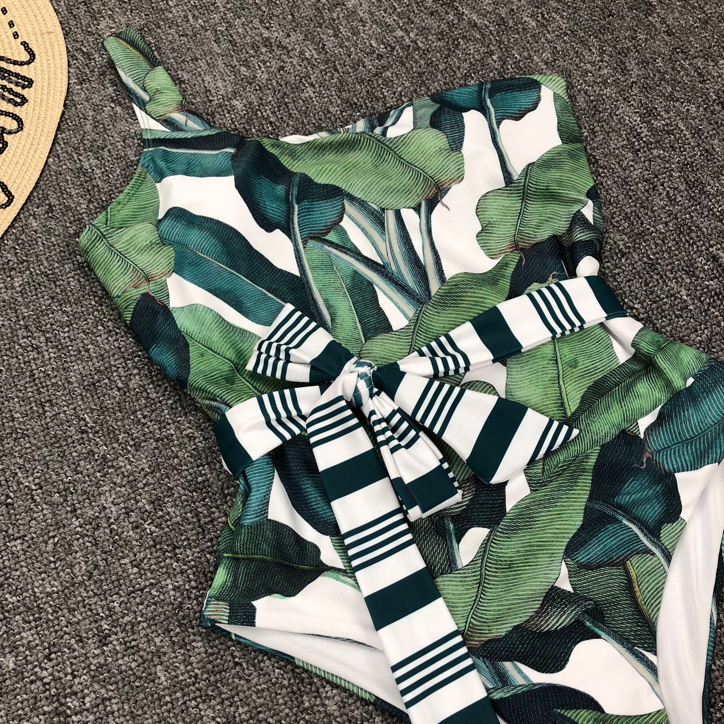 Green Leaf One Piece Swimsuit