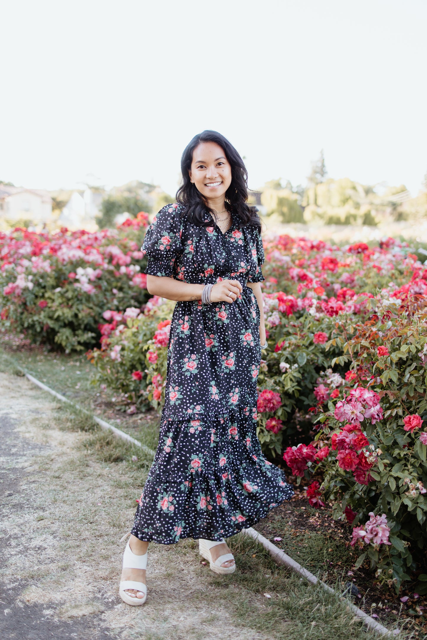 Sienna Black Floral Maxi Dress