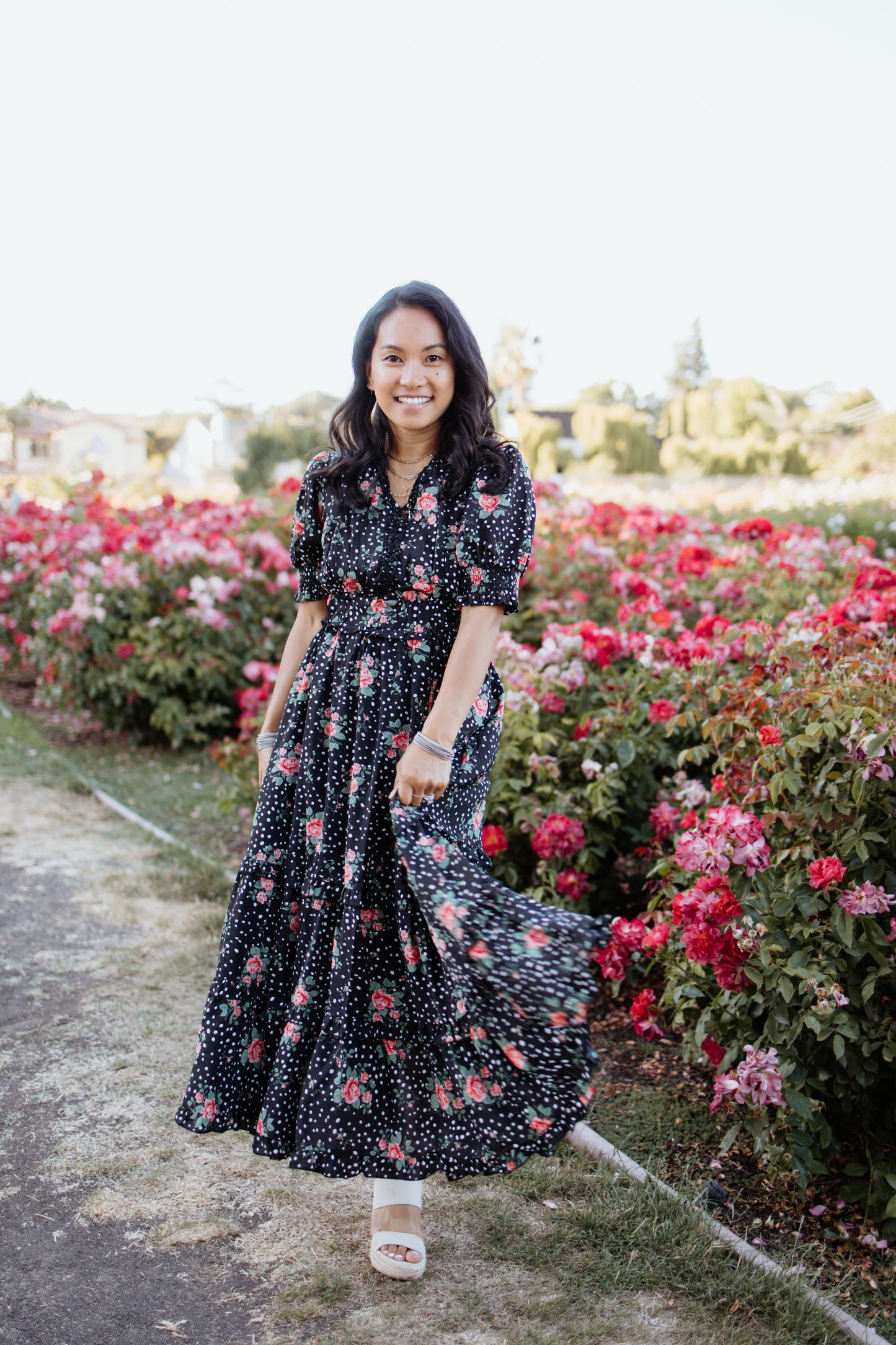 Sienna Black Floral Maxi Dress