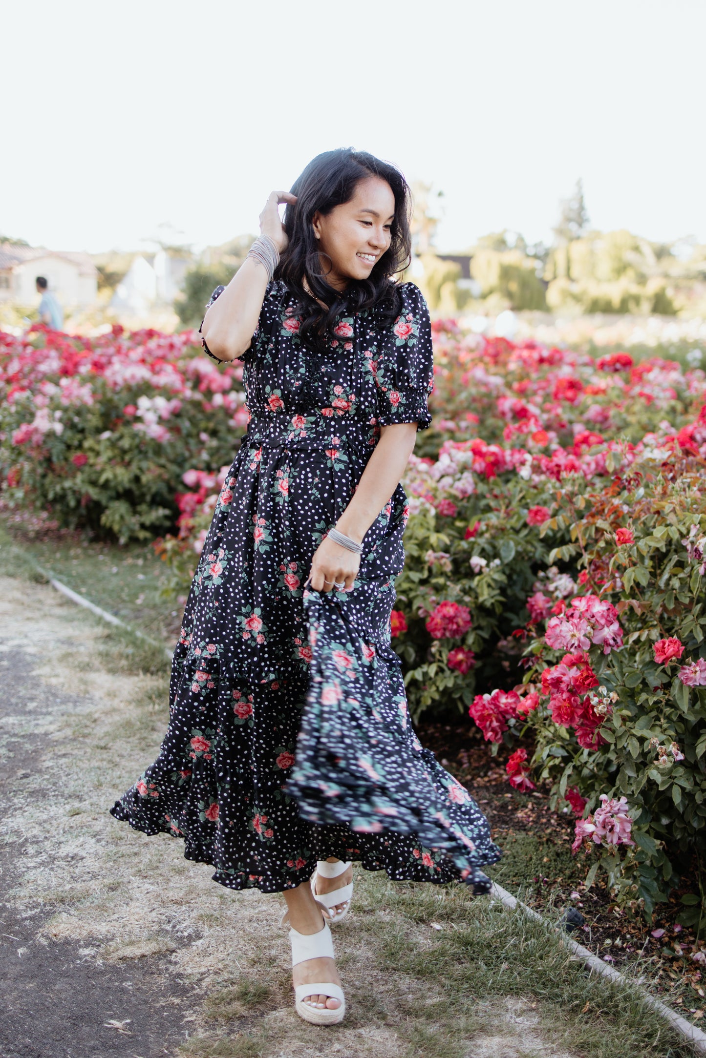Sienna Black Floral Maxi Dress