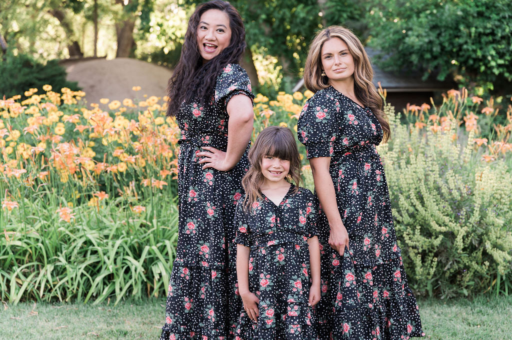 Sienna Black Floral Maxi Dress