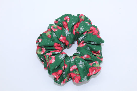 Green Christmas Mini Scrunchie