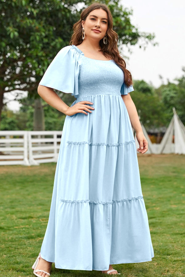 Hannah Smocked Bodice Maxi Dress