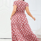 Annabelle Polka Dot  Split Maxi Dress
