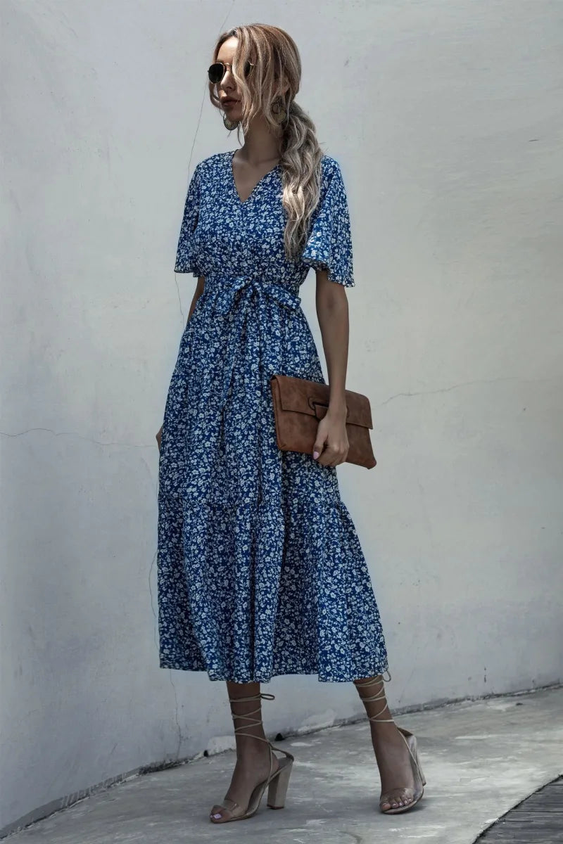 Milan Floral Belted Dress
