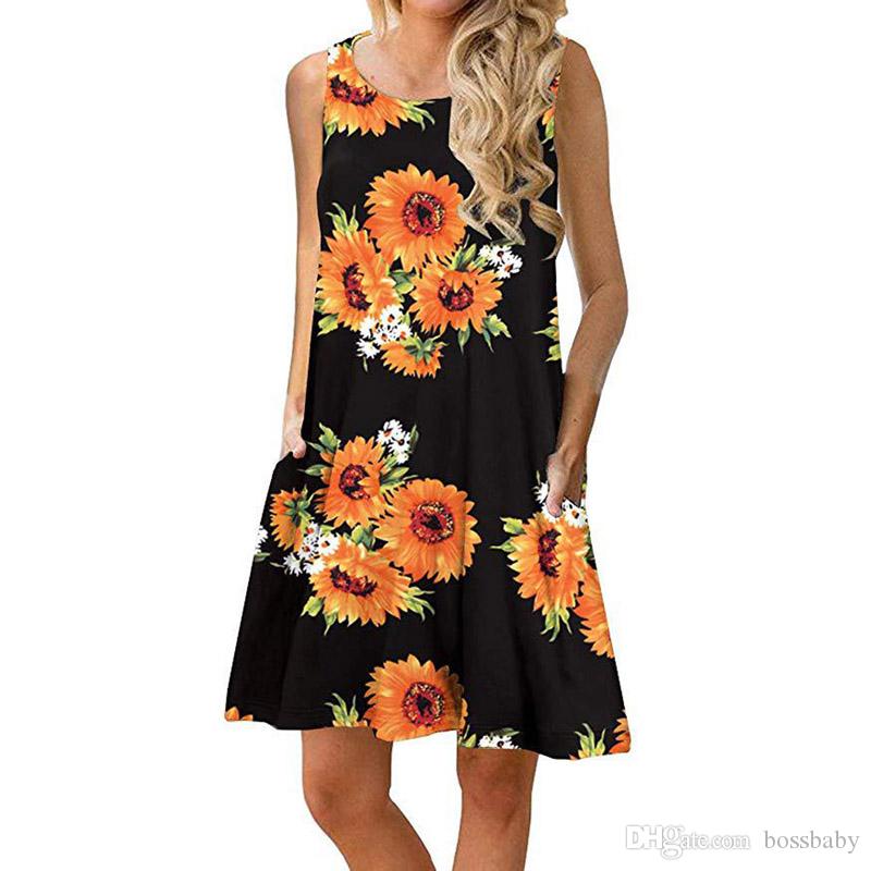 Sleeveless Floral Dress