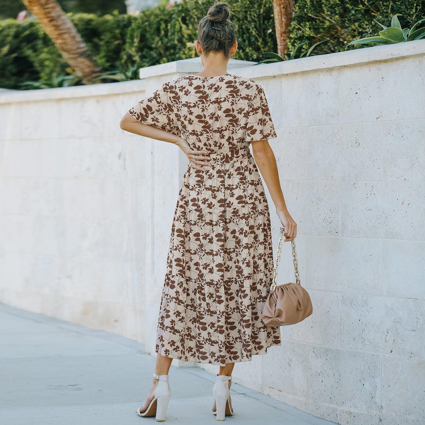 Milan Floral Belted Dress
