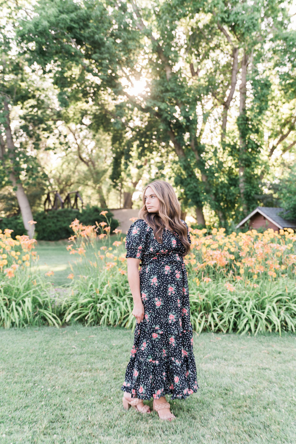 Sienna Black Floral Maxi Dress