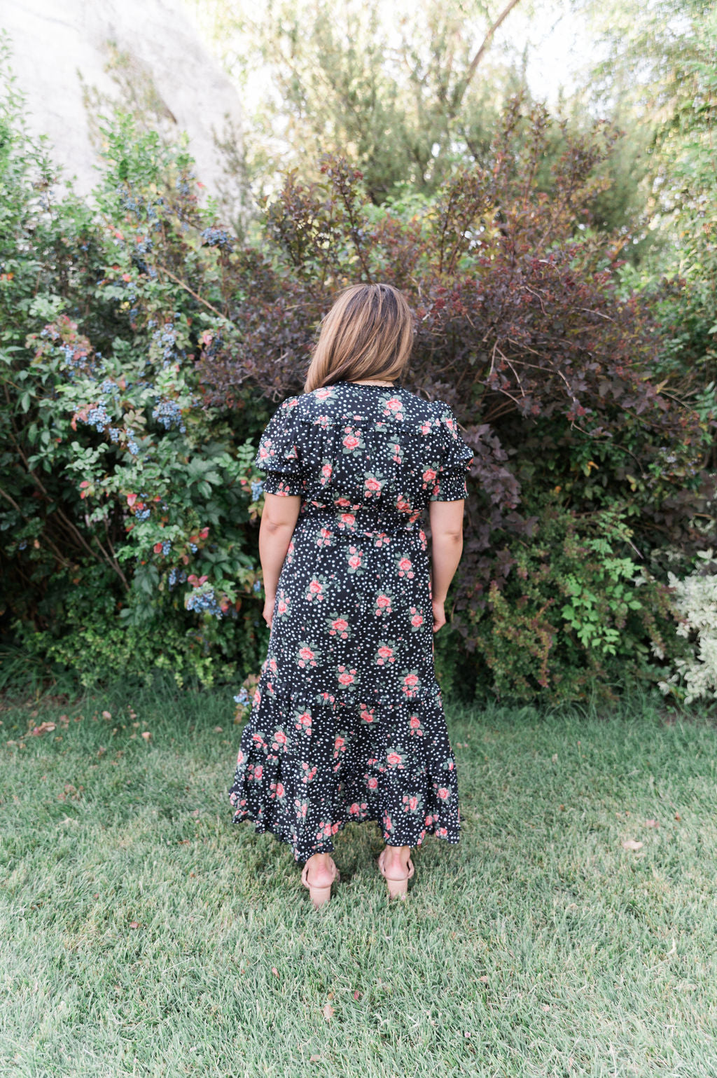 Sienna Black Floral Maxi Dress