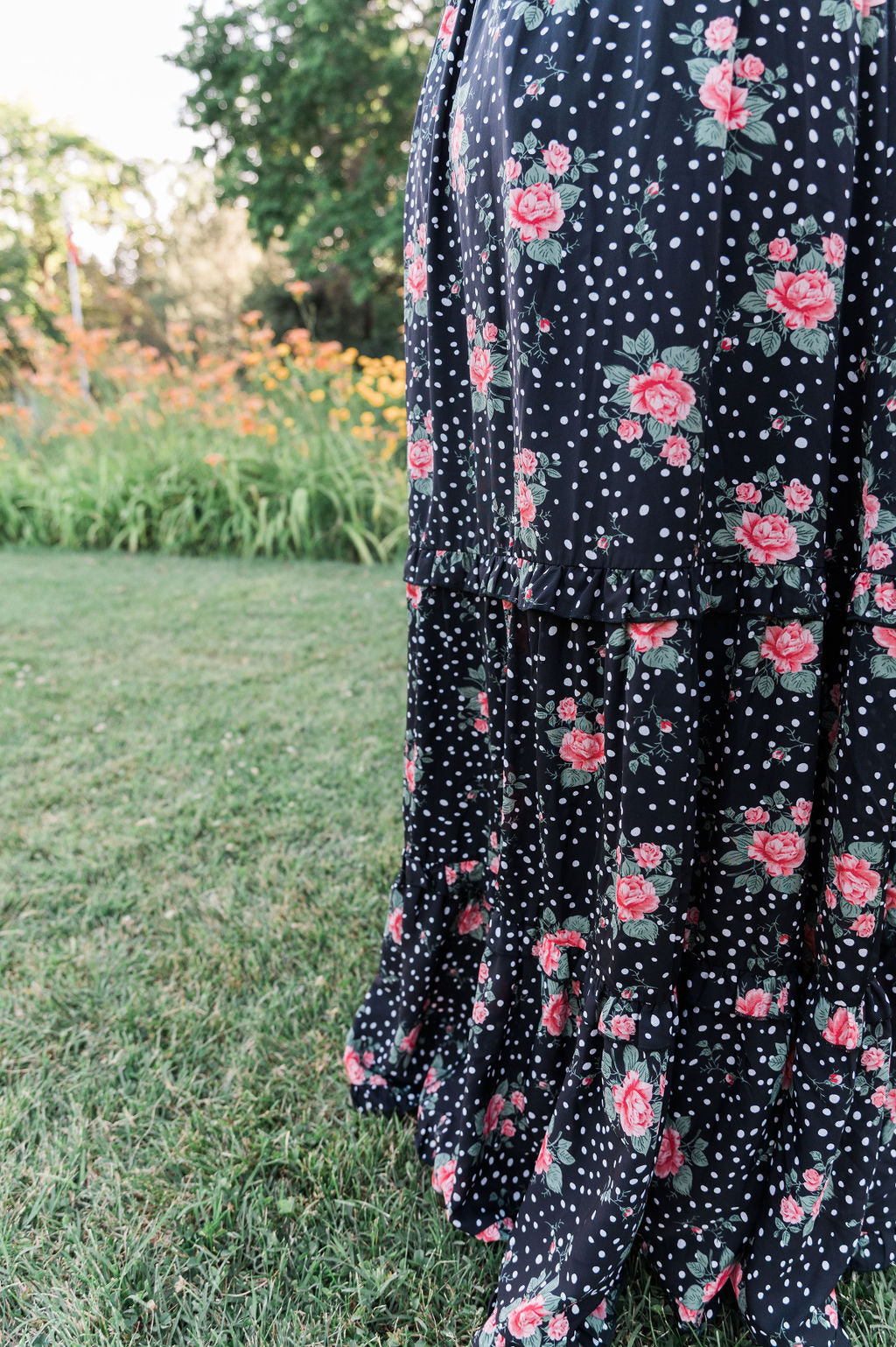 Sienna Black Floral Maxi Dress