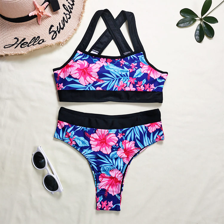 Women Floral 2- Piece Bikini Swimsuit