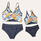 Mommy & Me Tropical Twist  High-Waist Bikini Set