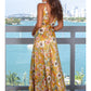 COCKTAIL FLORAL SPLIT MAXI DRESS