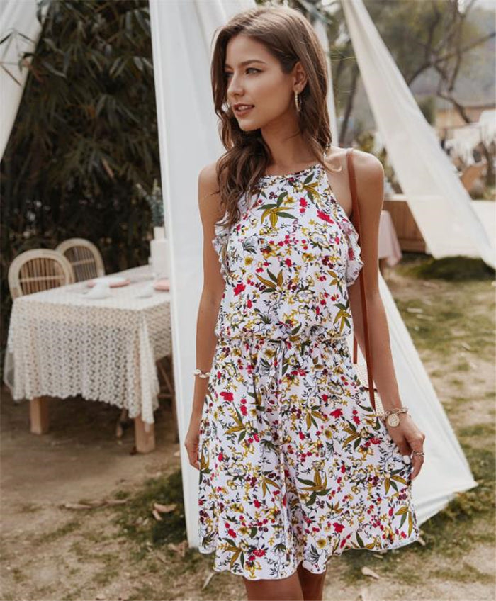 Summer Women Floral Mini Dress