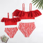 Off Shoulder 2-Piece Red Bikini Swimsuit