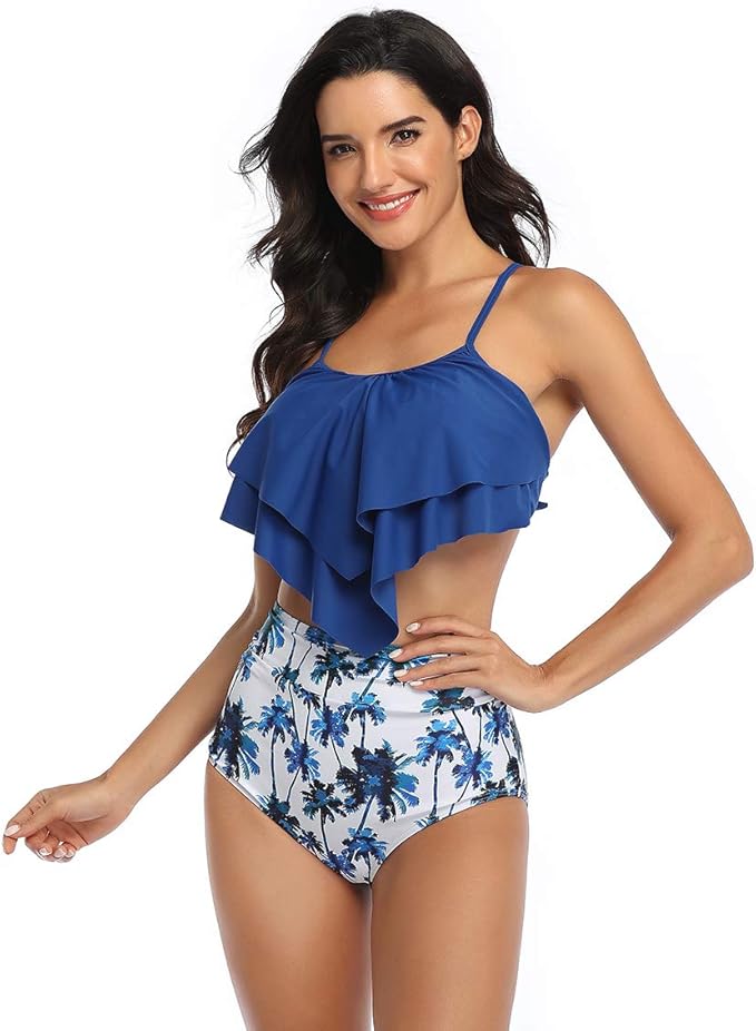 Mommy and Me 2 Piece Bikini Blue Swimsuit