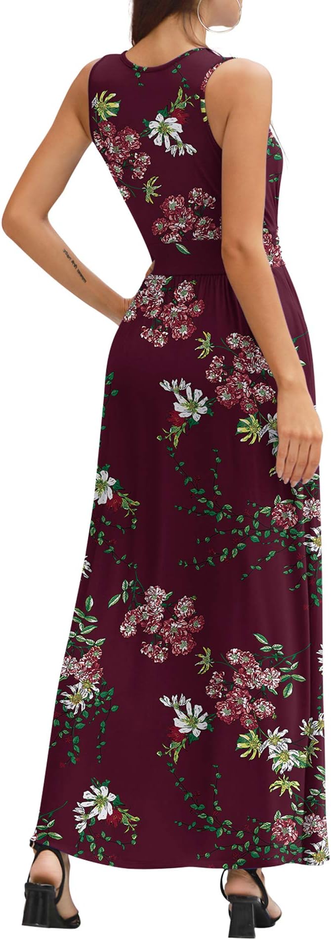 Sleeveless Women Floral Maxi Dress