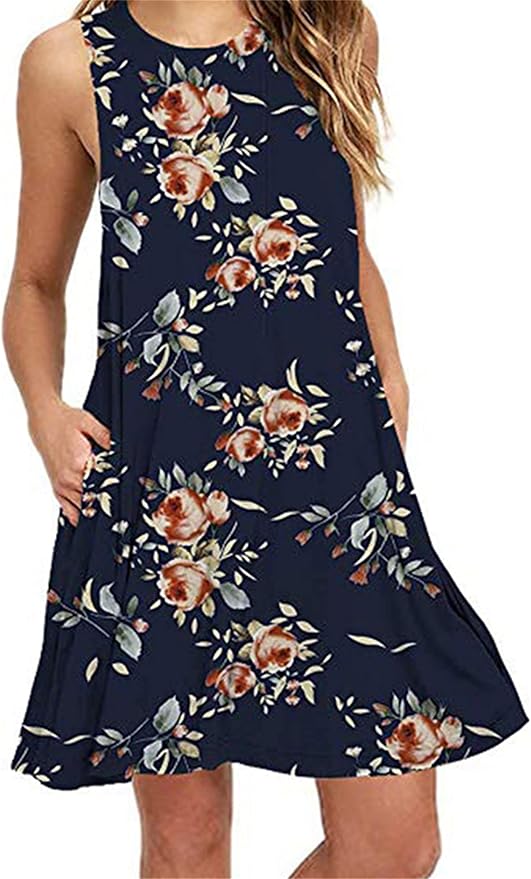 Lina Sleeveless Floral Women Mini Dress