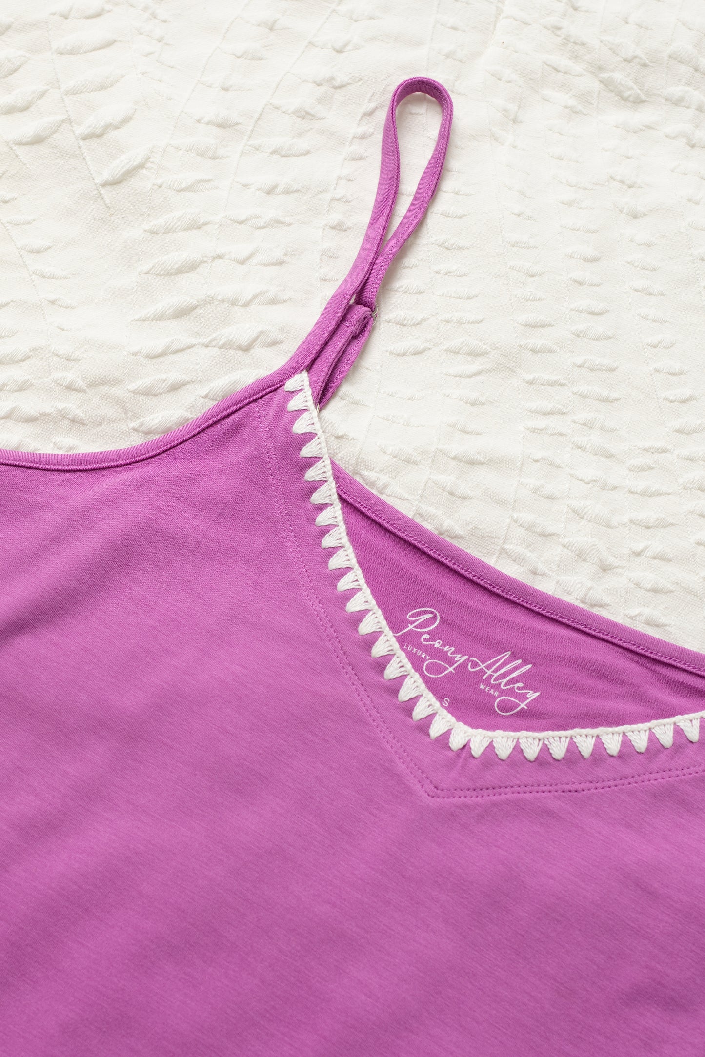 Embroidered Modal Cami & Shorts Set – Elegant Summer Pajamas