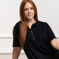 Women V-Neck Modal Nightgown Dress Black