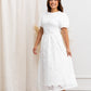 Myla White Midi Lace Dress