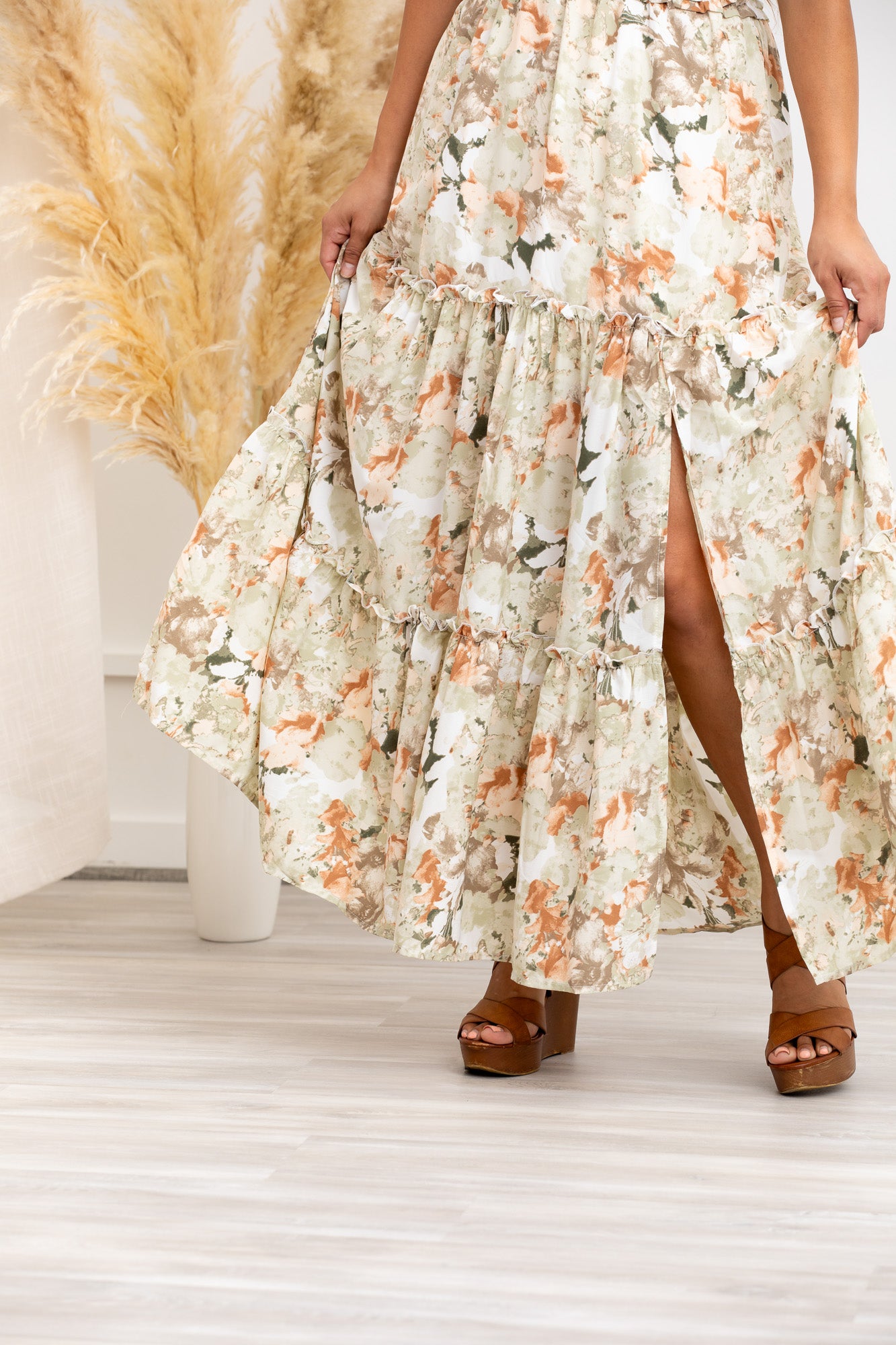 Naomi Floral Split Maxi Dress