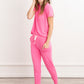 Crew Neck Bamboo Jogger Pants Pajama Set Lilac