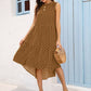 POLKA DOT RUFFLE HEM MIDI DRESS