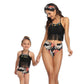 Mommy and Me 2 Piece Bikini Black Swimsuit