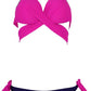 Pink 2 Piece Women Wrap Swimsuit