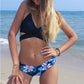 Floral Navy 2 Piece Women Swimsuit Bikini