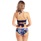 Floral Navy 2 Piece Women Swimsuit Bikini