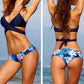 Floral Navy 2 Piece Women Swimsuit Bikini