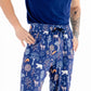 Side view of man modeling Woodland Night modal pajama set with drawstring pants