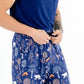 Side view of man modeling Woodland Night modal pajama set with drawstring pants