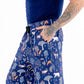 Side view of man modeling Woodland Night modal pajama set with drawstring pants