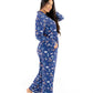 Woman wearing Women TENCEL Modal pajama set in Woodland Midnight print, showcasing soft and sustainable nightwear.