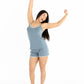 Embroidered Modal Cami & Shorts Set – Elegant Summer Pajamas French Blue