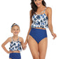 Mommy and Me 2 Piece Bikini Blue/White Swimsuit