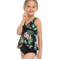 Mommy and Me  2 Piece Floral Green Tankini