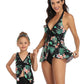 Mommy and Me  2 Piece Floral Green Tankini